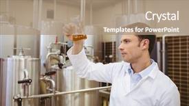  Presentation with beer - Slide set consisting of beer in the factory background and a coral colored foreground