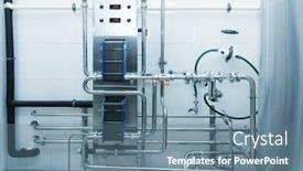  Presentation with exchangers - Beautiful PPT layouts featuring beer-mash-cooling-system-heat backdrop and a seafoam green colored foreground