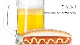  Presentation with sausages meatball - Amazing presentation theme having beer mug and grilled sausages backdrop and a white colored foreground
