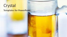  Presentation with closeup of bees flying - Cool new presentation theme with beer mug closeup with selective backdrop and a  colored foreground