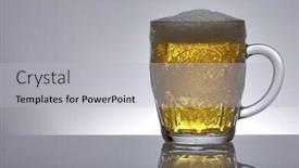  Presentation with beer - Theme enhanced with beer-mug-with-a-white background and a light gray colored foreground