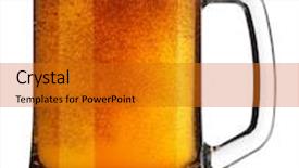  Presentation with bubble - Amazing presentation theme having beer mug with bubble isolated over white backdrop and a gold colored foreground