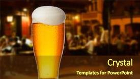  Presentation with cold beer - PPT layouts consisting of beer on the background background and a  colored foreground