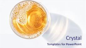  Presentation with beer - Cool new presentation theme with beer on the white background backdrop and a sky blue colored foreground