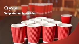  Presentation with beer pong table - Cool new PPT layouts with beer pong on wooden table backdrop and a  colored foreground
