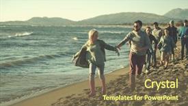  Presentation with friends - Theme enhanced with beer run - group of young friends spending background and a  colored foreground