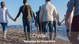  Presentation with friends - PPT layouts enhanced with beer run - group of young friends spending background and a  colored foreground