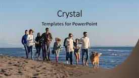  Presentation with friends - PPT layouts featuring beer run - group of young friends spending background and a  colored foreground