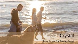  Presentation with group - Theme consisting of beer run - group of young friends spending background and a  colored foreground
