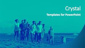  Presentation with friends - Cool new PPT theme with beer run - group of young friends spending backdrop and a  colored foreground