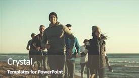  Presentation with friends - PPT layouts consisting of beer run - group of young friends spending background and a  colored foreground