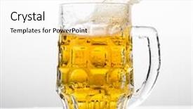  Presentation with splashing - Slide deck enhanced with beer splashing in glasses on white background and a white colored foreground