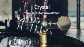  Presentation with beer - PPT theme consisting of beer taps in modern bar background and a wine colored foreground