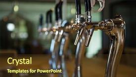  Presentation with restaurant - Amazing theme having beer taps in row backdrop and a tawny brown colored foreground