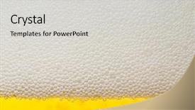  Presentation with beer foam - Presentation theme featuring beer with foam background and a light gray colored foreground