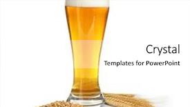  Presentation with beer hops - Presentation theme with beer with hops and barley background and a white colored foreground
