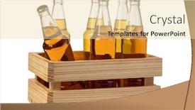  Presentation with beer - Slide set consisting of beer-wooden-box-isolated background and a blonde colored foreground