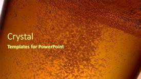  Presentation with beer - Slide set consisting of student girl with books and laptop in her room background and a tawny brown colored foreground