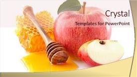  Presentation with honey - Amazing theme having bees ecology - apple with honey backdrop and a lemonade colored foreground