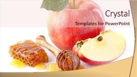  Presentation with health and apples - Amazing slides having bees ecology - apples with honey backdrop and a lemonade colored foreground