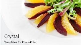  Presentation with war history napoleon - Audience pleasing PPT theme consisting of beet and orange napoleon salad backdrop and a  colored foreground