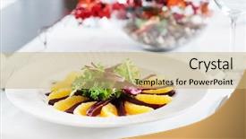  Presentation with war history napoleon - Theme featuring beet and orange napoleon salad background and a  colored foreground