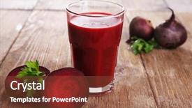  Presentation with juice - Theme enhanced with beet juice with beets background and a tawny brown colored foreground