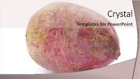  Presentation with root - Beautiful slide deck featuring beet root isolated on white backdrop and a soft green colored foreground