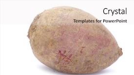  Presentation with root - Presentation design featuring beet root background and a white colored foreground