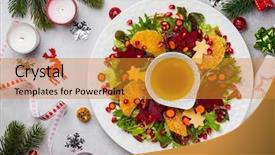  Presentation with beetroot - Audience pleasing slides consisting of beetroot apple oranges and honey backdrop and a gold colored foreground