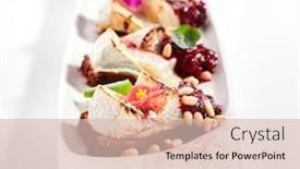  Presentation with beetroot - Beautiful presentation design featuring beetroot carpaccio with stracciatella cheese close up vegetarian dish with pear mousse and pine nut italian gourmet meal isolated on white background served and plated delicious appetizer backdrop and a lemonade colored foreground