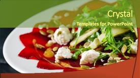  Presentation with beetroot - Presentation consisting of beetroot carpaccio background and a tawny brown colored foreground