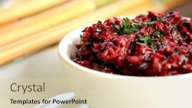  Presentation with beetroot - Colorful PPT layouts enhanced with beetroot chimichurri backdrop and a soft green colored foreground