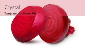  Presentation with beetroot - Beautiful PPT layouts featuring beet - beetroot isolated on white background backdrop and a red colored foreground