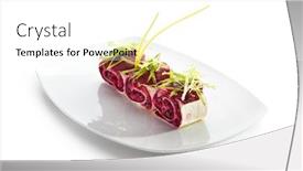  Presentation with beetroot - Amazing slide deck having beetroot-salad-in-pita-wrap backdrop and a white colored foreground