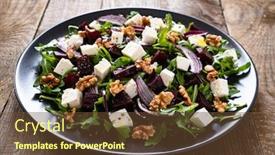  Presentation with beetroot - Slides having beetroot-salad-with-goat-cheese background and a tawny brown colored foreground