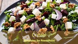  Presentation with beetroot - Slide deck with beetroot-salad-with-goat-cheese background and a tawny brown colored foreground