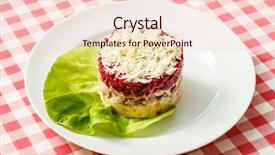  Presentation with beetroot - Slide deck with beetroot salad background and a lemonade colored foreground