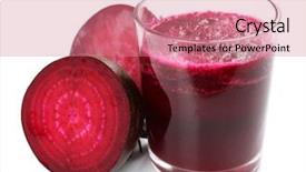 Presentation with juice - Cool new presentation theme with beets - glass of beet juice backdrop and a coral colored foreground