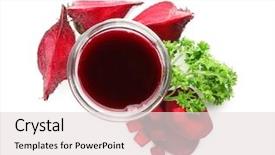  Presentation with juice - Audience pleasing slide deck consisting of beets - glass of fresh beet juice backdrop and a lemonade colored foreground