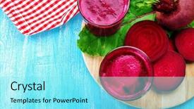  Presentation with juice - Cool new slides with beets - glasses of beet juice backdrop and a arctic colored foreground