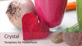  Presentation with heart - Audience pleasing presentation theme consisting of beets - heart made of beet backdrop and a red colored foreground