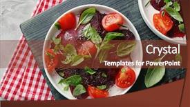  Presentation with sliced fresh papaya on wooden - Slides with beets - plate with fresh beet salad background and a  colored foreground