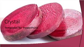  Presentation with beetroot - Beautiful PPT theme featuring beets - red beet or beetroot slices backdrop and a red colored foreground