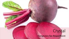  Presentation with beetroot - PPT theme featuring beets - red beet or beetroot background and a coral colored foreground