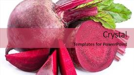  Presentation with red beet root - PPT theme with beets - red beet or beetroot background and a red colored foreground
