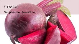  Presentation with beetroot - Audience pleasing slide deck consisting of beets - red beet or beetroot backdrop and a  colored foreground