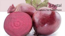  Presentation with beetroot - Colorful presentation theme enhanced with beets - red beet or beetroot backdrop and a coral colored foreground
