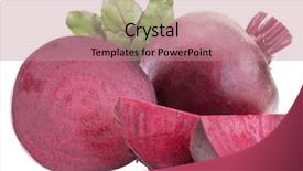  Presentation with beetroot - PPT theme featuring beets - red beet or beetroot background and a coral colored foreground