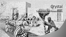  Presentation with engraving - Slides with beggars pictures - bukhara magician engraving by yablonsky background and a  colored foreground